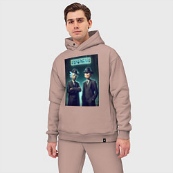 Мужской костюм оверсайз Rick and Morty godfathers of the multiverse, цвет: пыльно-розовый — фото 2