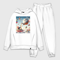 Мужской костюм оверсайз Чаепитие крылатого слона - психоделика