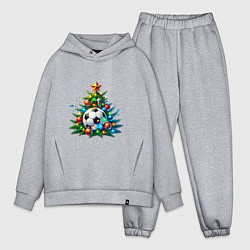 Мужской костюм оверсайз Новогодняя футбольная елка