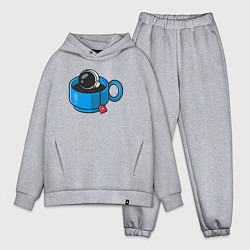 Мужской костюм оверсайз Space tea, цвет: меланж