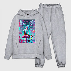 Мужской костюм оверсайз Rick and Morty under the mushrooms