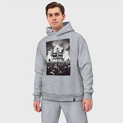 Мужской костюм оверсайз Anarchy - motto, цвет: меланж — фото 2