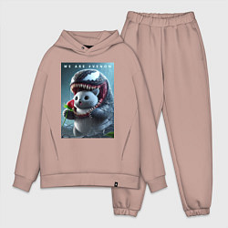 Мужской костюм оверсайз Kitten-Venom meme, цвет: пыльно-розовый