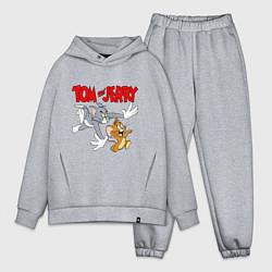 Мужской костюм оверсайз Том и Джерри - погоня