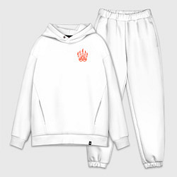 Мужской костюм оверсайз Велеса печать - лапа медведя