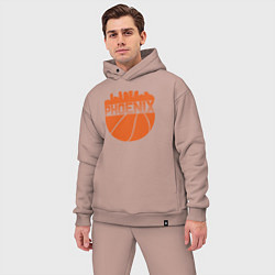 Мужской костюм оверсайз Phoenix basketball, цвет: пыльно-розовый — фото 2