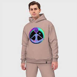 Мужской костюм оверсайз Alien Peace, цвет: пыльно-розовый — фото 2