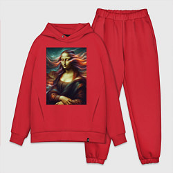 Мужской костюм оверсайз Мона Лиза закрыла глаза