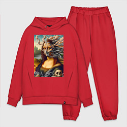 Мужской костюм оверсайз Mona Lisa smoke - surrealism