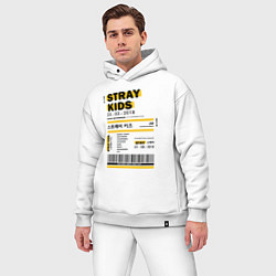 Мужской костюм оверсайз Stray kids ticket, цвет: белый — фото 2