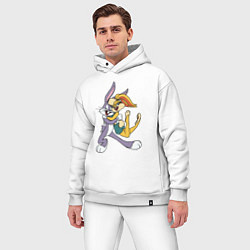 Мужской костюм оверсайз Bugs Bunny - Lola Bunny, цвет: белый — фото 2