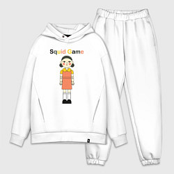 Мужской костюм оверсайз Doll squid game, цвет: белый