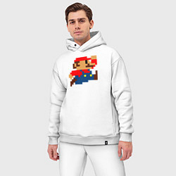 Мужской костюм оверсайз Mario 8 bit, цвет: белый — фото 2