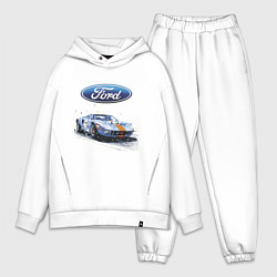 Мужской костюм оверсайз Ford motorsport - sketch, цвет: белый