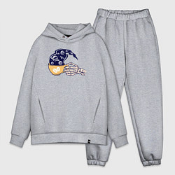 Мужской костюм оверсайз Кофейный космос