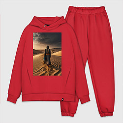 Мужской костюм оверсайз В пустыне вечером, цвет: красный
