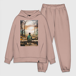 Мужской костюм оверсайз Мальчик на скамейке