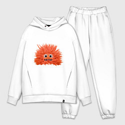 Мужской костюм оверсайз Fluffy monster orange, цвет: белый