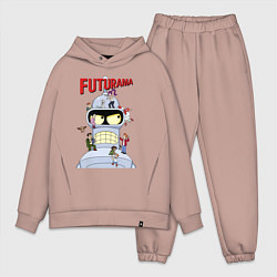 Мужской костюм оверсайз Futurama all, цвет: пыльно-розовый