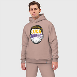 Мужской костюм оверсайз Luka magic face, цвет: пыльно-розовый — фото 2