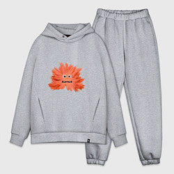 Мужской костюм оверсайз Рыжий пушистый монстрик