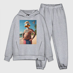 Мужской костюм оверсайз Donald Duck-Trump on a Florida beach