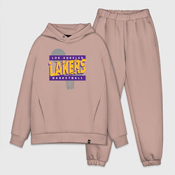 Мужской костюм оверсайз Lakers basketball play, цвет: пыльно-розовый