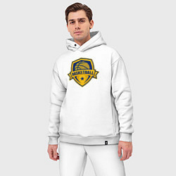 Мужской костюм оверсайз Basket team, цвет: белый — фото 2