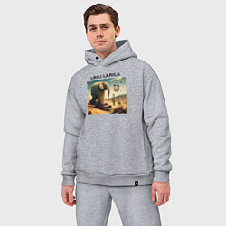 Мужской костюм оверсайз Lirili larili - elephant - brainrot meme, цвет: меланж — фото 2