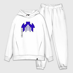 Мужской костюм оверсайз Cortex синий чёрная обводка aneurism iv, цвет: белый