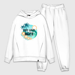 Мужской костюм оверсайз One love море, цвет: белый