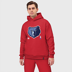 Мужской костюм оверсайз Memphis Grizzlies - basketball, цвет: красный — фото 2