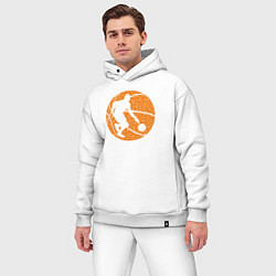 Мужской костюм оверсайз Basket man, цвет: белый — фото 2