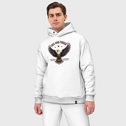 Мужской костюм оверсайз Свободный и гордый орёл, цвет: белый — фото 2