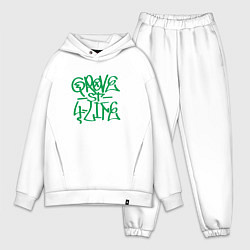 Мужской костюм оверсайз Tag grove street 4 life, цвет: белый