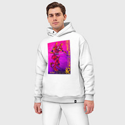 Мужской костюм оверсайз Евангелион 02 - Аска, цвет: белый — фото 2