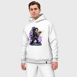 Мужской костюм оверсайз Джон Уик, цвет: белый — фото 2