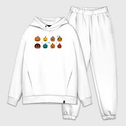 Мужской костюм оверсайз Разноцветные тыквы Джека на Хэллоуин