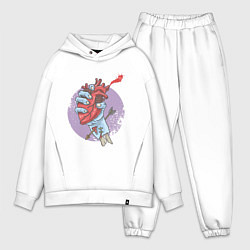 Мужской костюм оверсайз Сердце в руке зомби