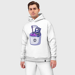 Мужской костюм оверсайз Ванна смерти, цвет: белый — фото 2