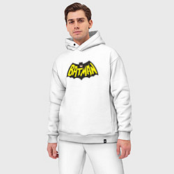 Мужской костюм оверсайз Batman old classic, цвет: белый — фото 2
