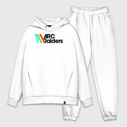 Мужской костюм оверсайз ARC Raiders - Атмосфера ретро-будущего, цвет: белый