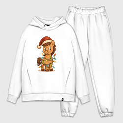 Мужской костюм оверсайз Лошадка в гирлянде