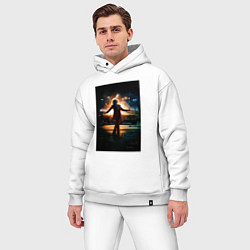 Мужской костюм оверсайз Joker on fire, цвет: белый — фото 2