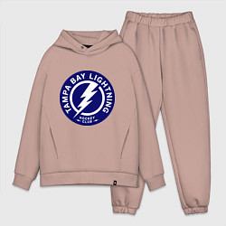 Мужской костюм оверсайз HC Tampa Bay Lightning, цвет: пыльно-розовый