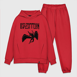 Мужской костюм оверсайз Led Zeppelin, цвет: красный