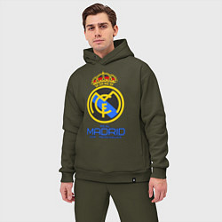 Мужской костюм оверсайз Real Madrid, цвет: хаки — фото 2