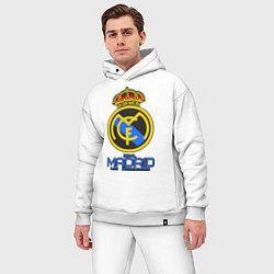 Мужской костюм оверсайз Real Madrid цвета белый — фото 2