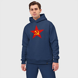 Мужской костюм оверсайз Звезда СССР, цвет: тёмно-синий — фото 2