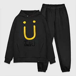 Мужской костюм оверсайз Jack U, цвет: черный